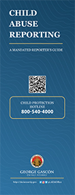 Cover of Child Abuse Reporting pamphlet