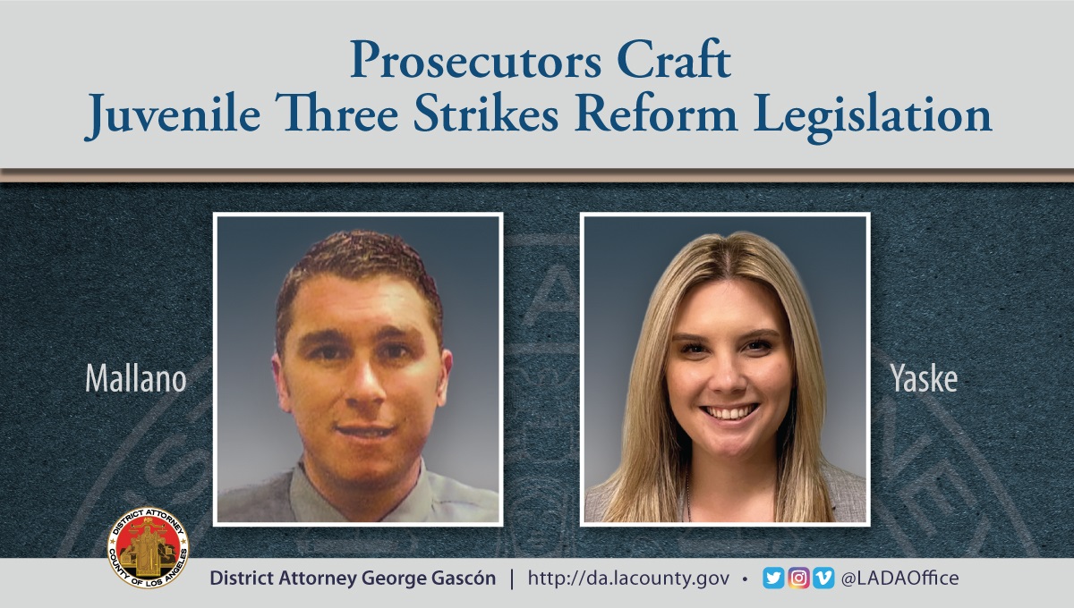 Prosecutors Craft Three Strikes Reform Legislation