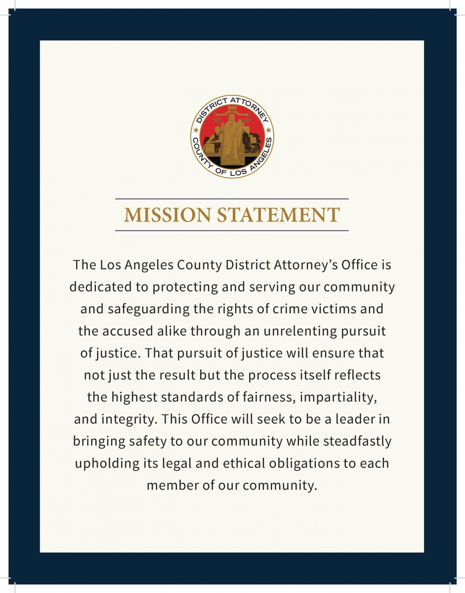 DA Nathan J. Hochman's Mission Statement