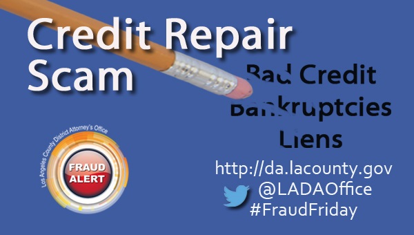 Graphic image of Fraud Friday Credit Repair Scam