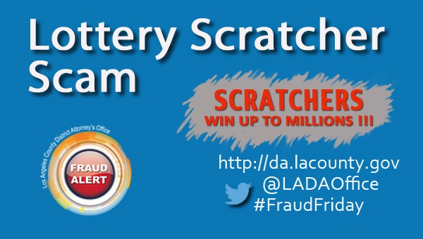 Graphic image for Lottery Scratcher Scam Fraud Alert