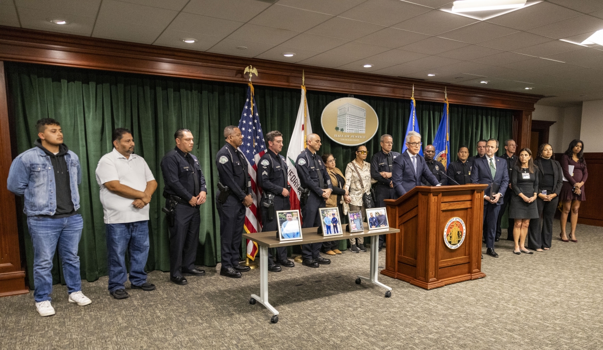 DA Gascon Announces Charges Filed For Killing of Off-Duty LAPD Officer