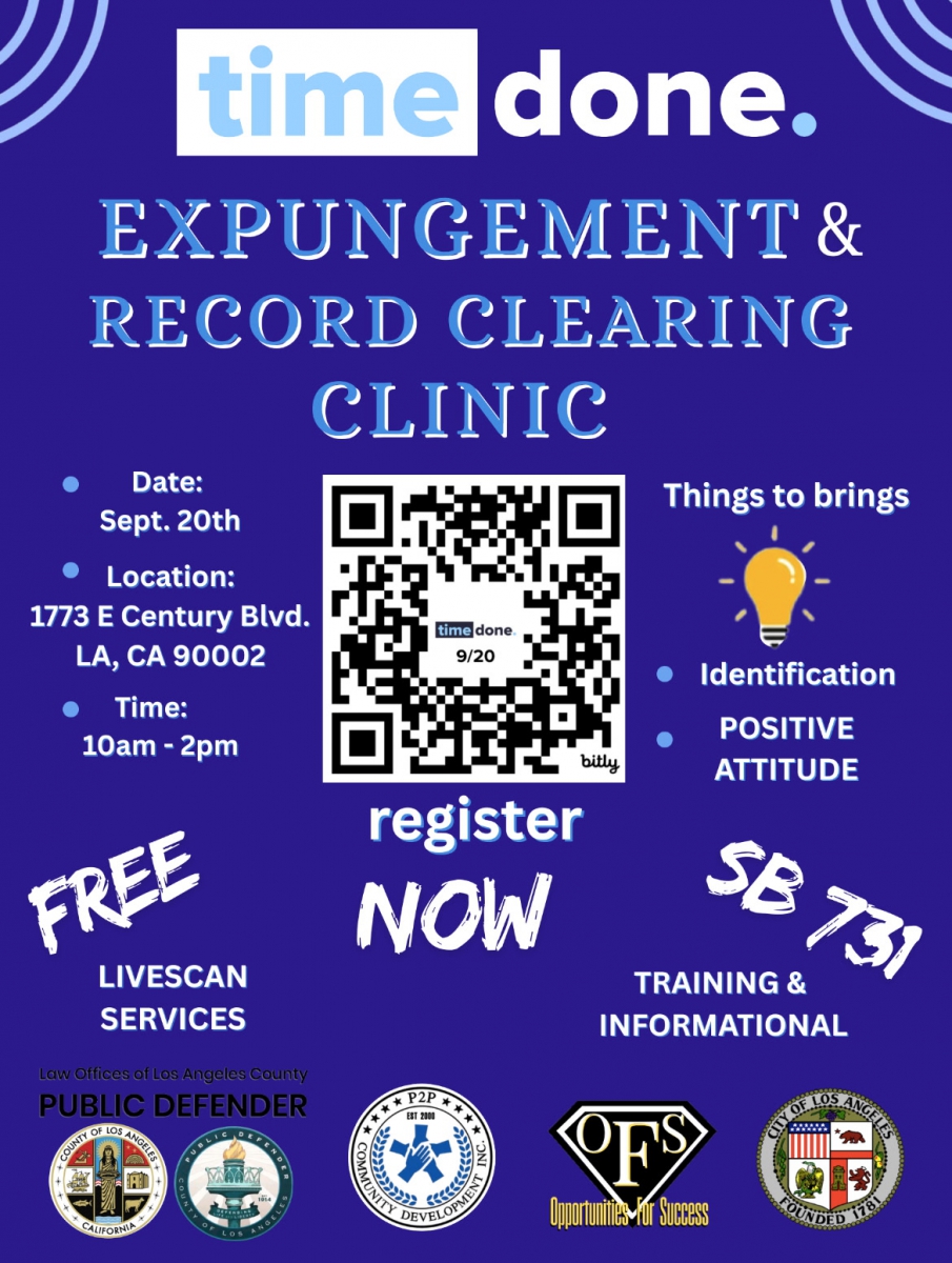 Expungement & Record Clearing Clinic 09.20.25