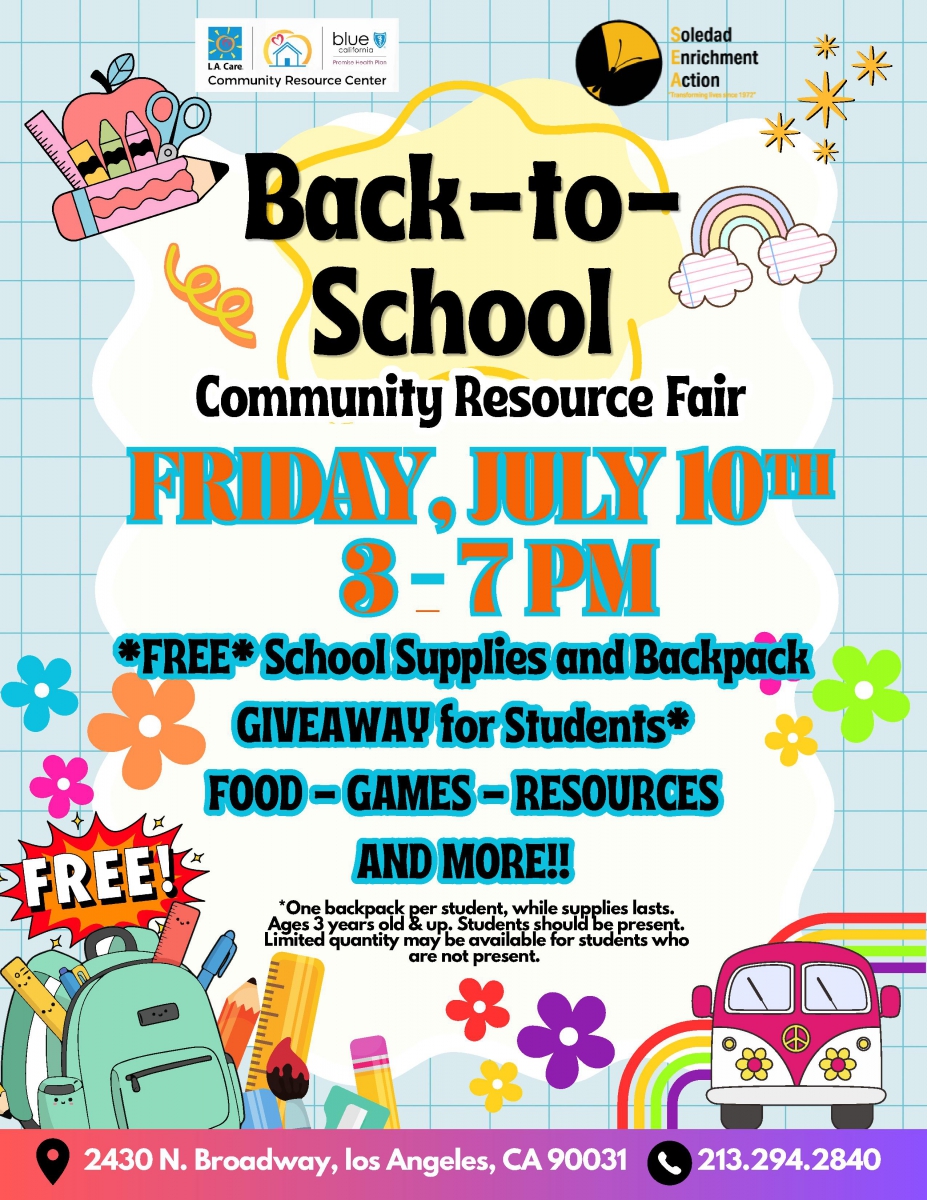 Backpack Giveaway & Community Resource Fair 071026