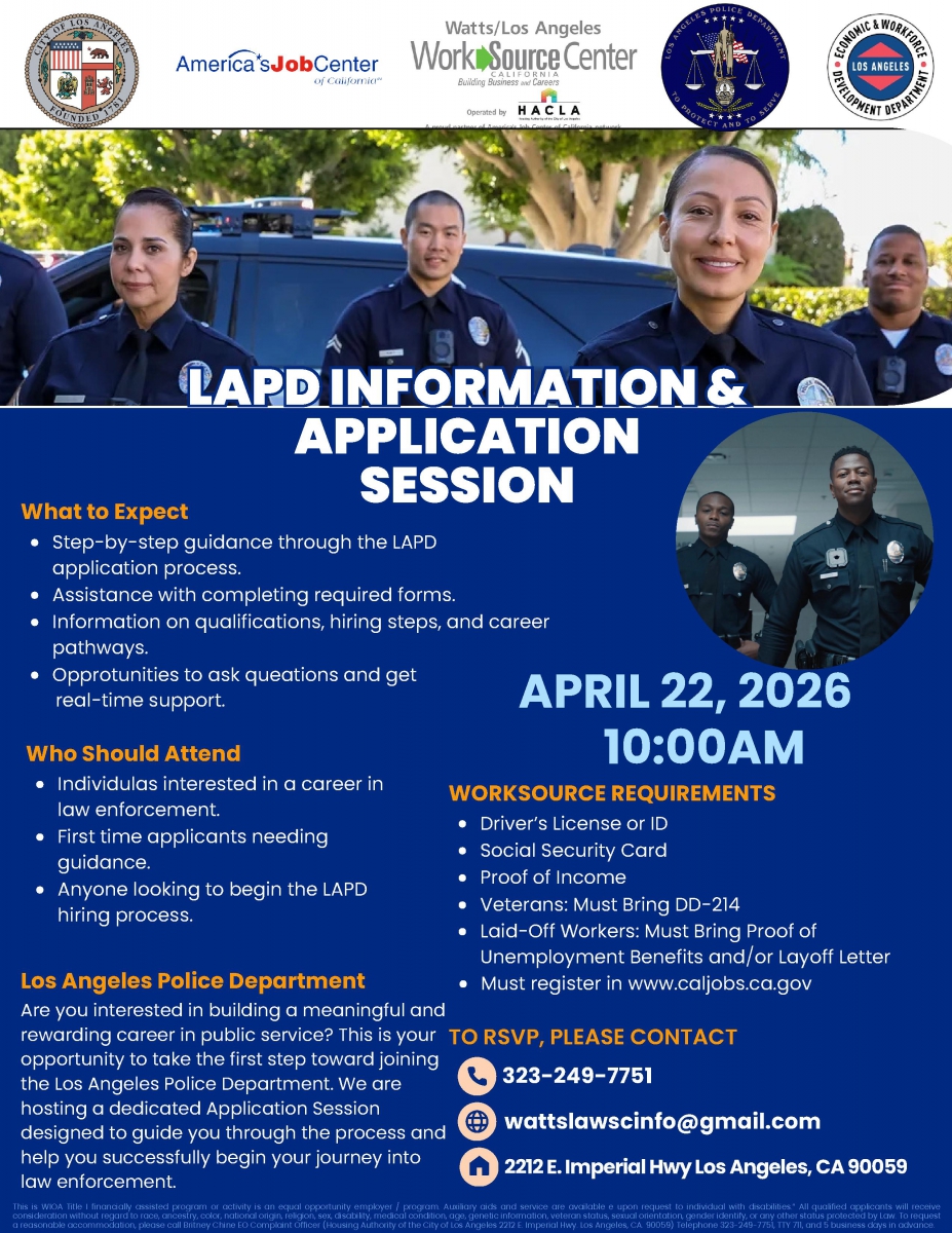 LAPD Information & Application Session 042226