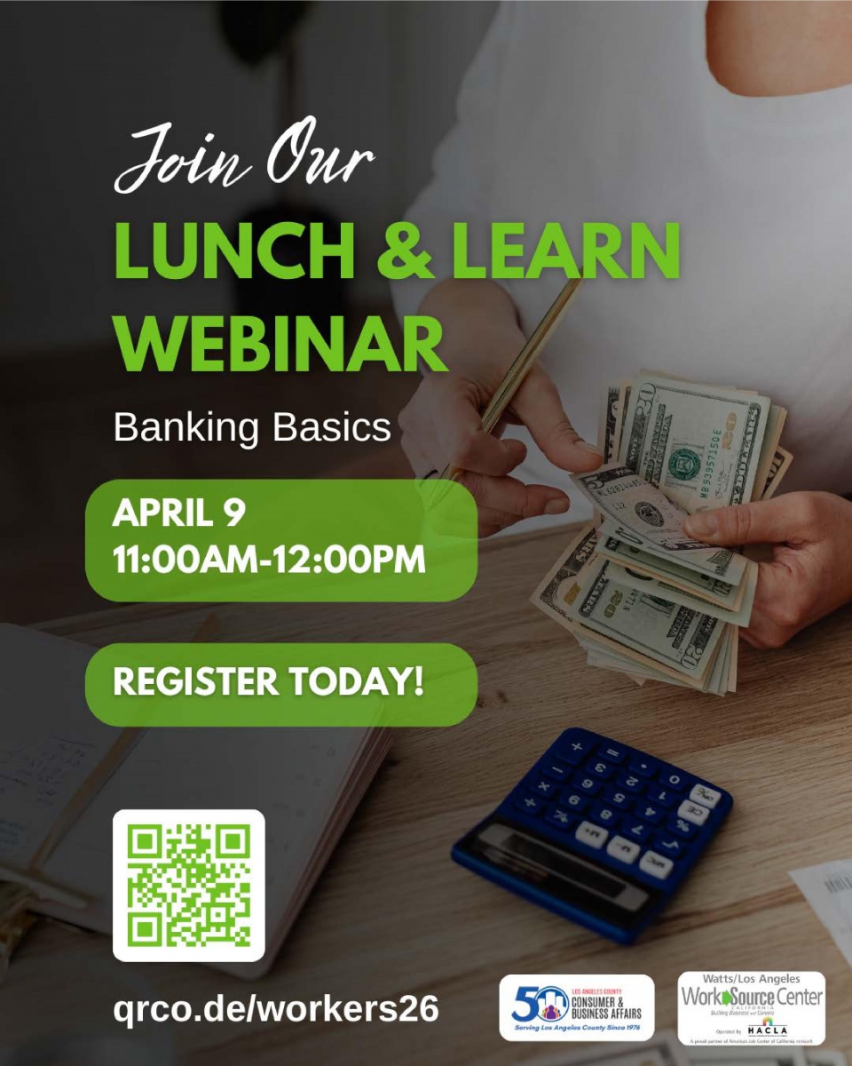 Lunch & Learn Webinar: Banking Basics 040926