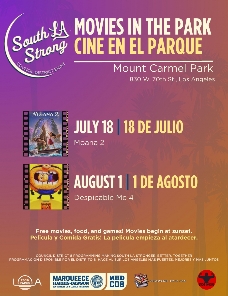 Movies in the Park - Mount Carmel Park Jul & Aug 2025