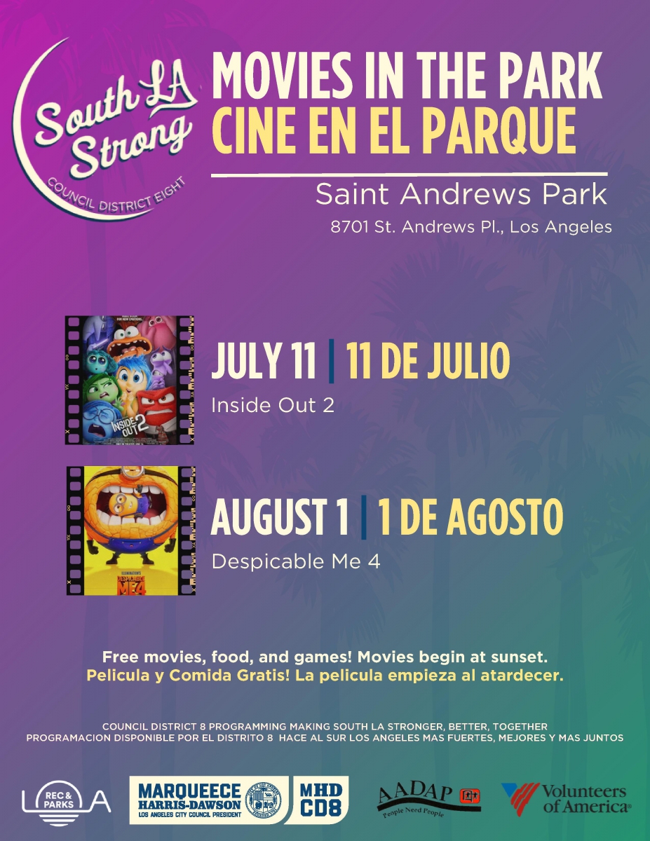 Movies in the Park - St. Andrews Park Jul and Aug 2025