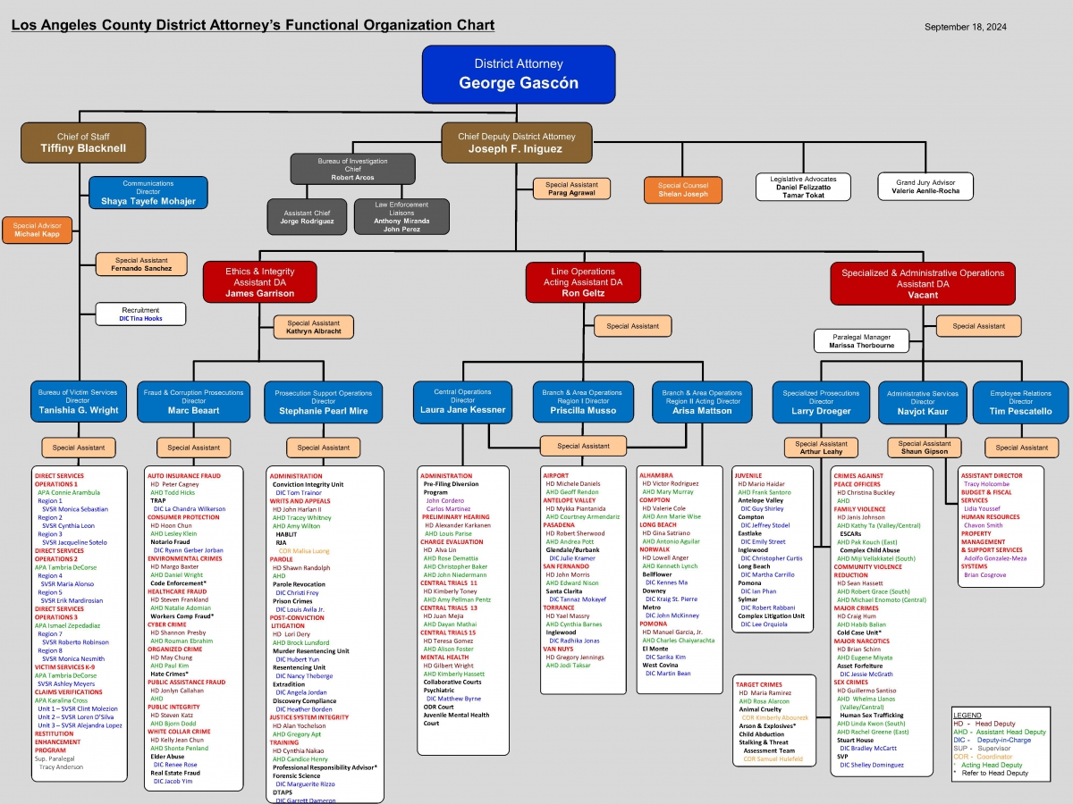 Organizational Chart - Management Sept. 18 2024