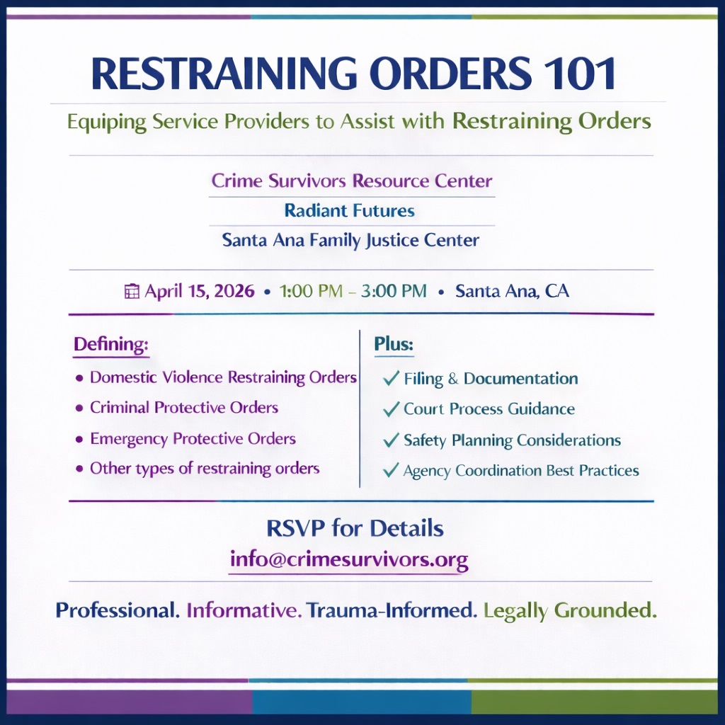Restraining Orders 101 Training 041526